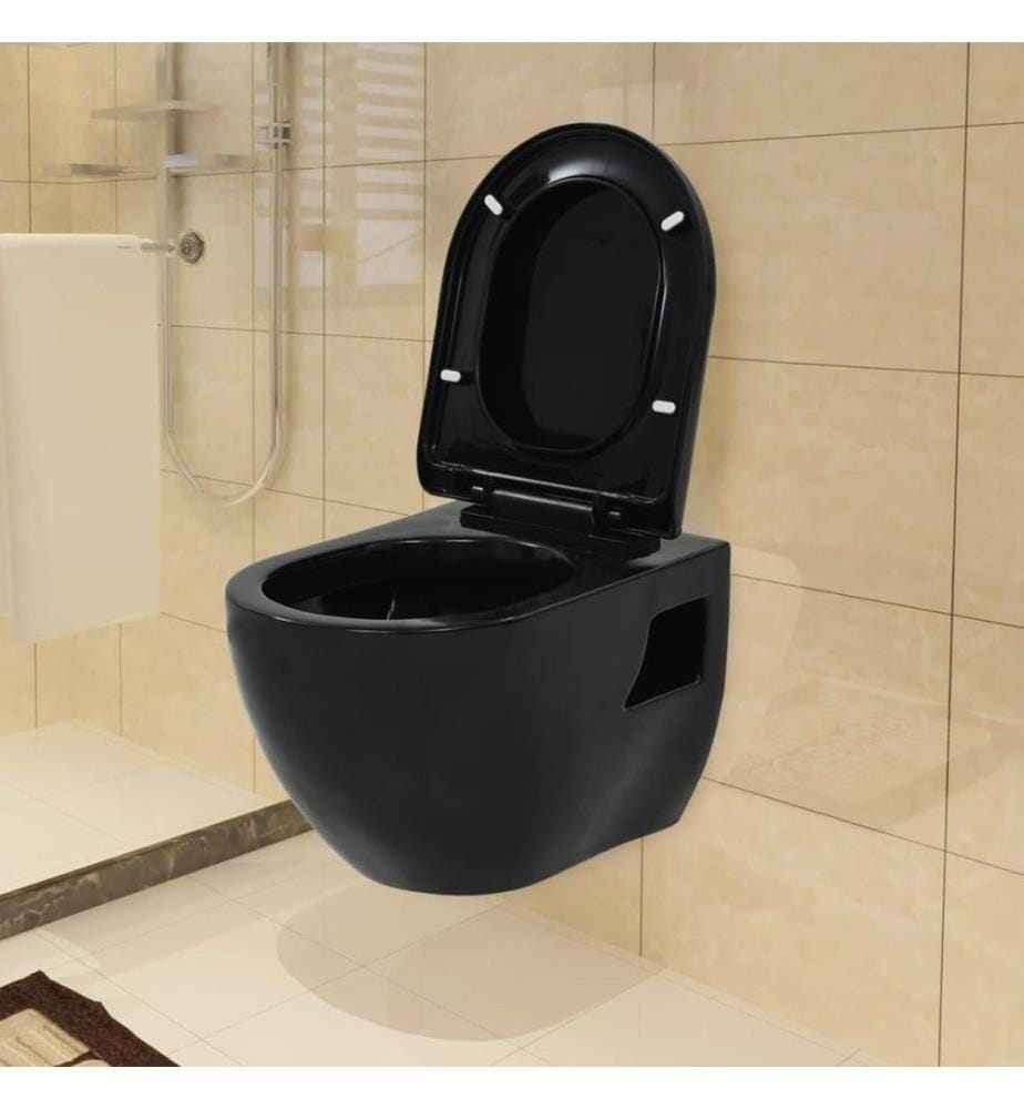 Wand-WC Keramik Schwarz