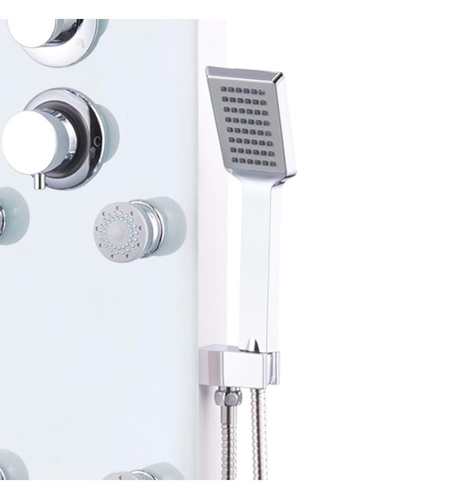 Panneau de douche Verre 25 x 44,6 x 130 cm Blanc