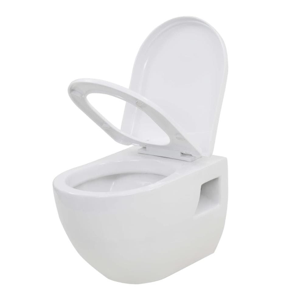 Hänge-Toilette mit Einbau-Spülkasten Keramik Weiss
