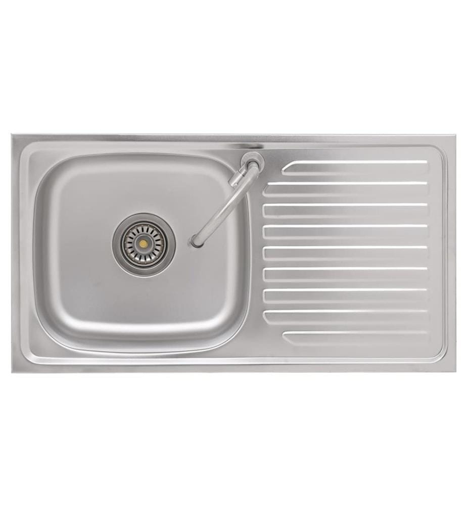 Évier de camping Seul lavabo avec robinet Acier inoxydable