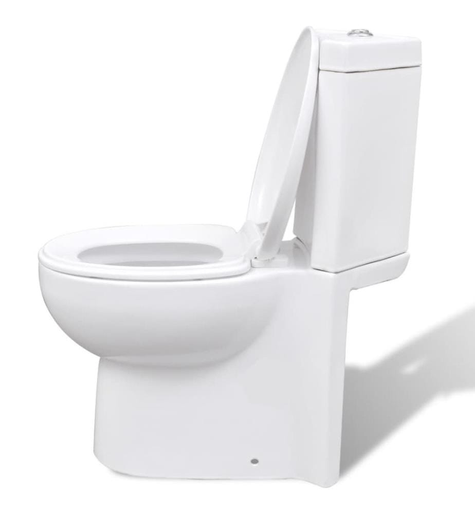 Keramik WC Toilette Ecke Weiss