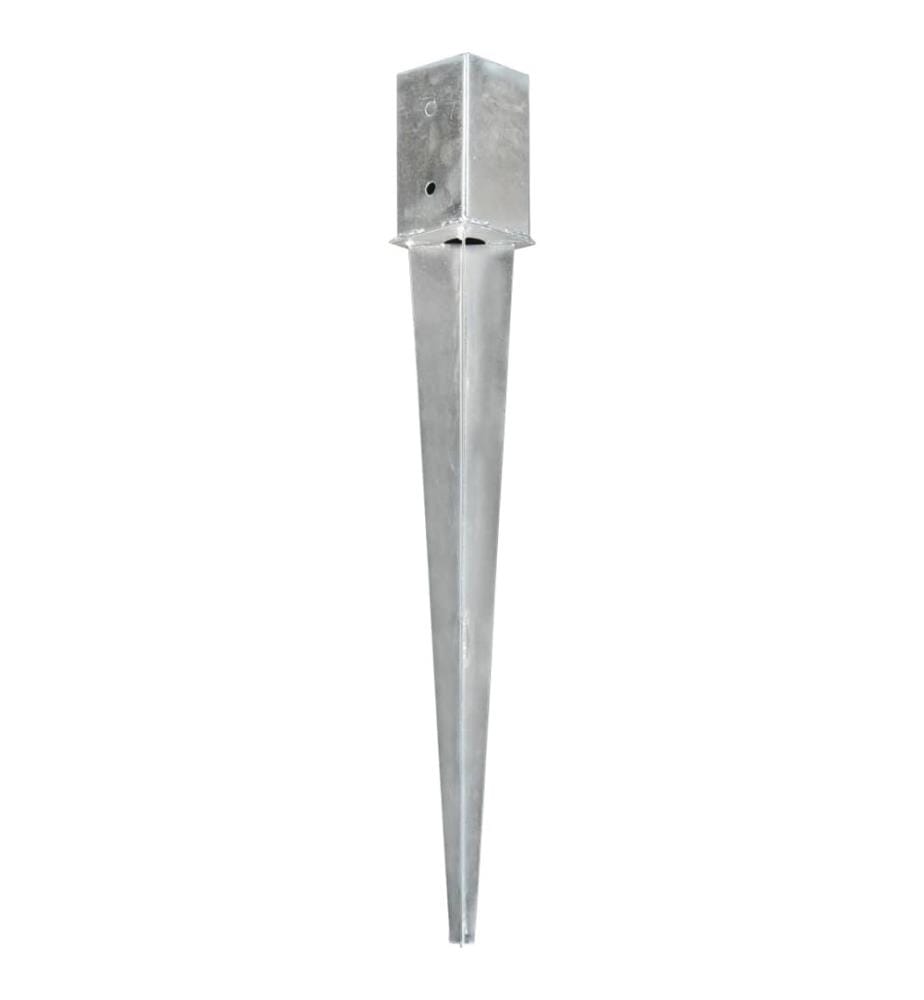 Erdspiesse 12 Stk. Silbern 8×8×76 cm Verzinkter Stahl