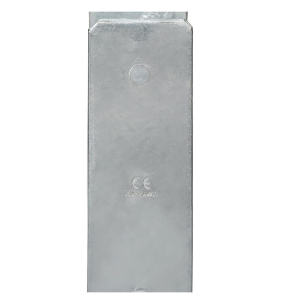 Pfostenträger 2 Stk. Silbern 7×6×60 cm Verzinkter Stahl
