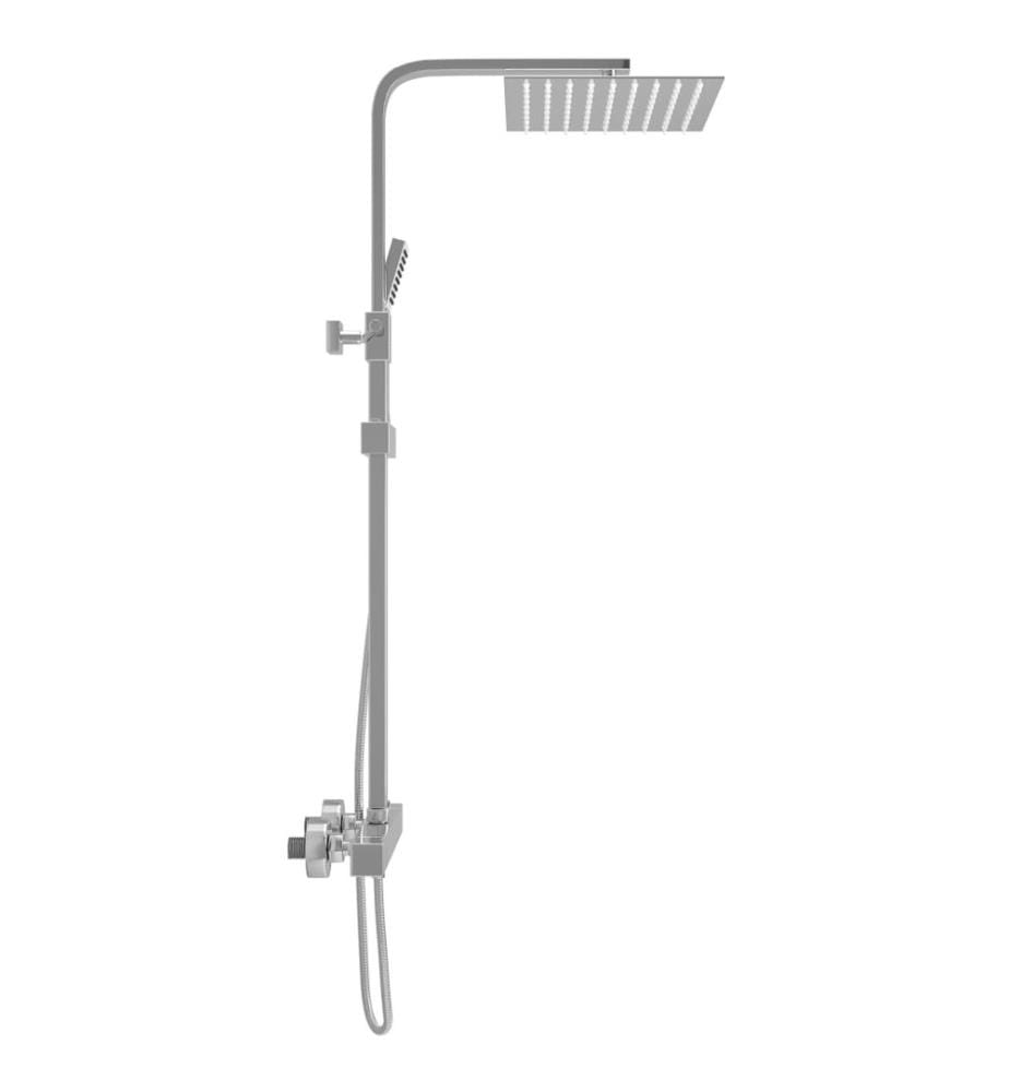 Ensemble de douche à deux têtes et thermostat Acier inoxydable