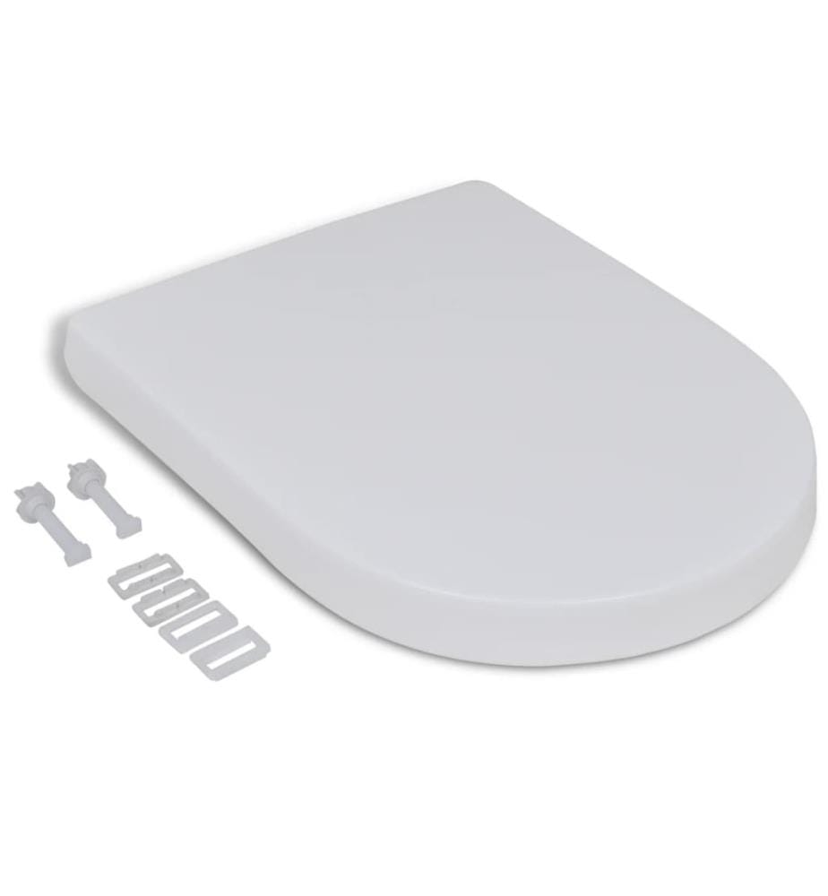Abattant WC à fermeture en douceur Blanc Carré