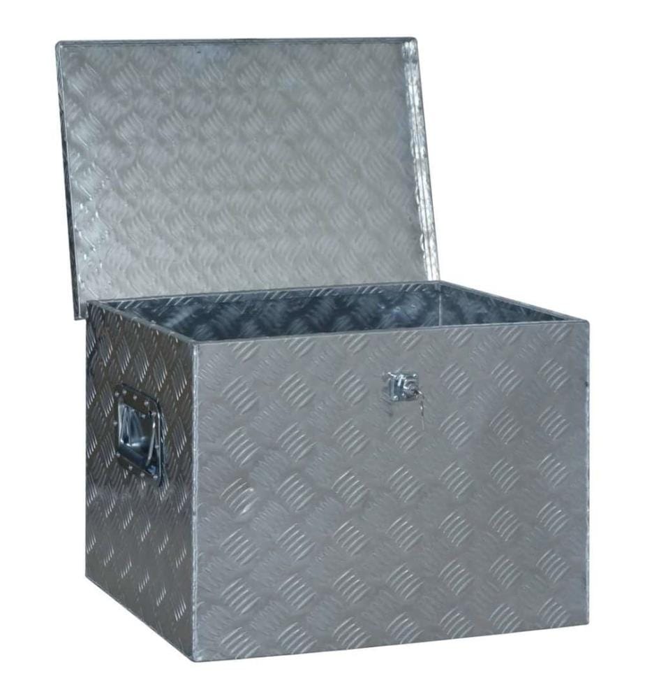 Aluminiumkiste 610 x 430 x 455 mm Silbern