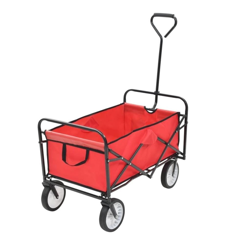 Klappbarer Handwagen Stahl Rot