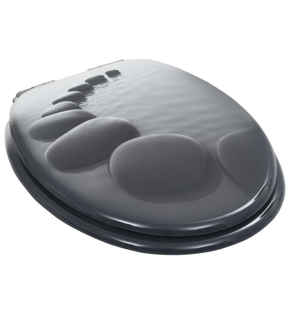Toilettensitz mit Soft-Close-Deckel MDF Stein-Design