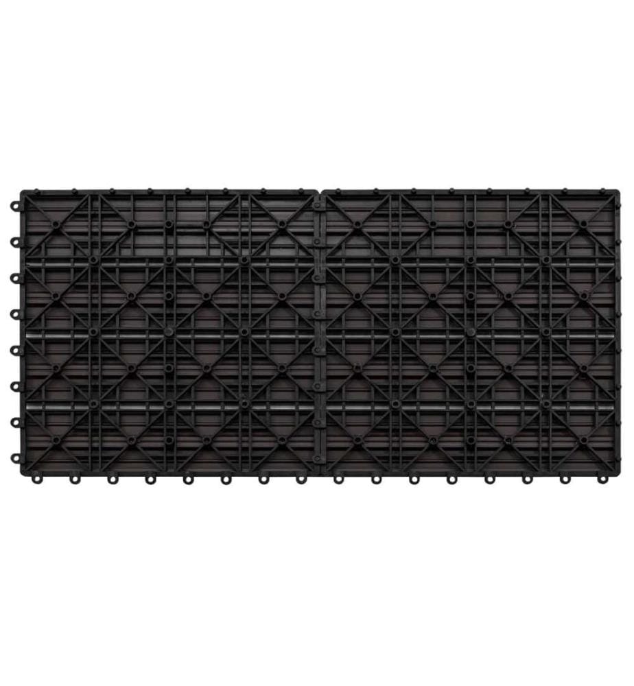 Terrassenfliesen 6 Stk. WPC 60x30 cm 1,08 m² Dunkelbraun