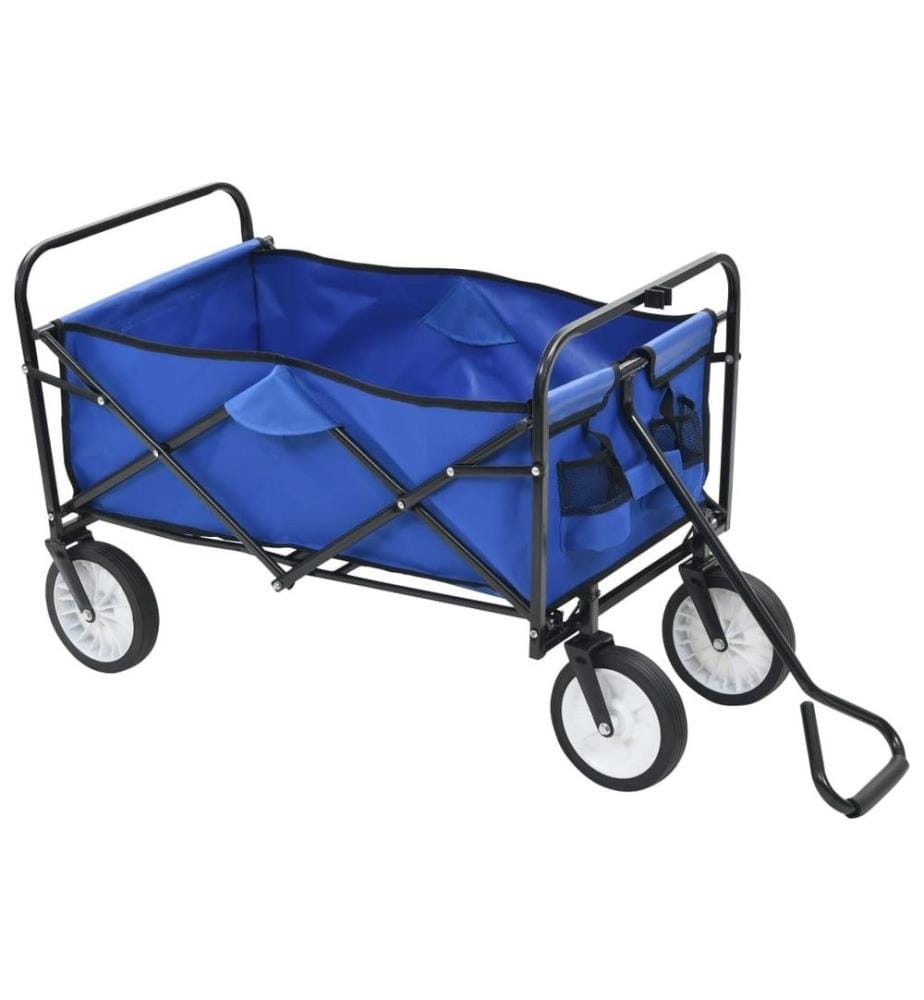 Klappbarer Handwagen Stahl Blau