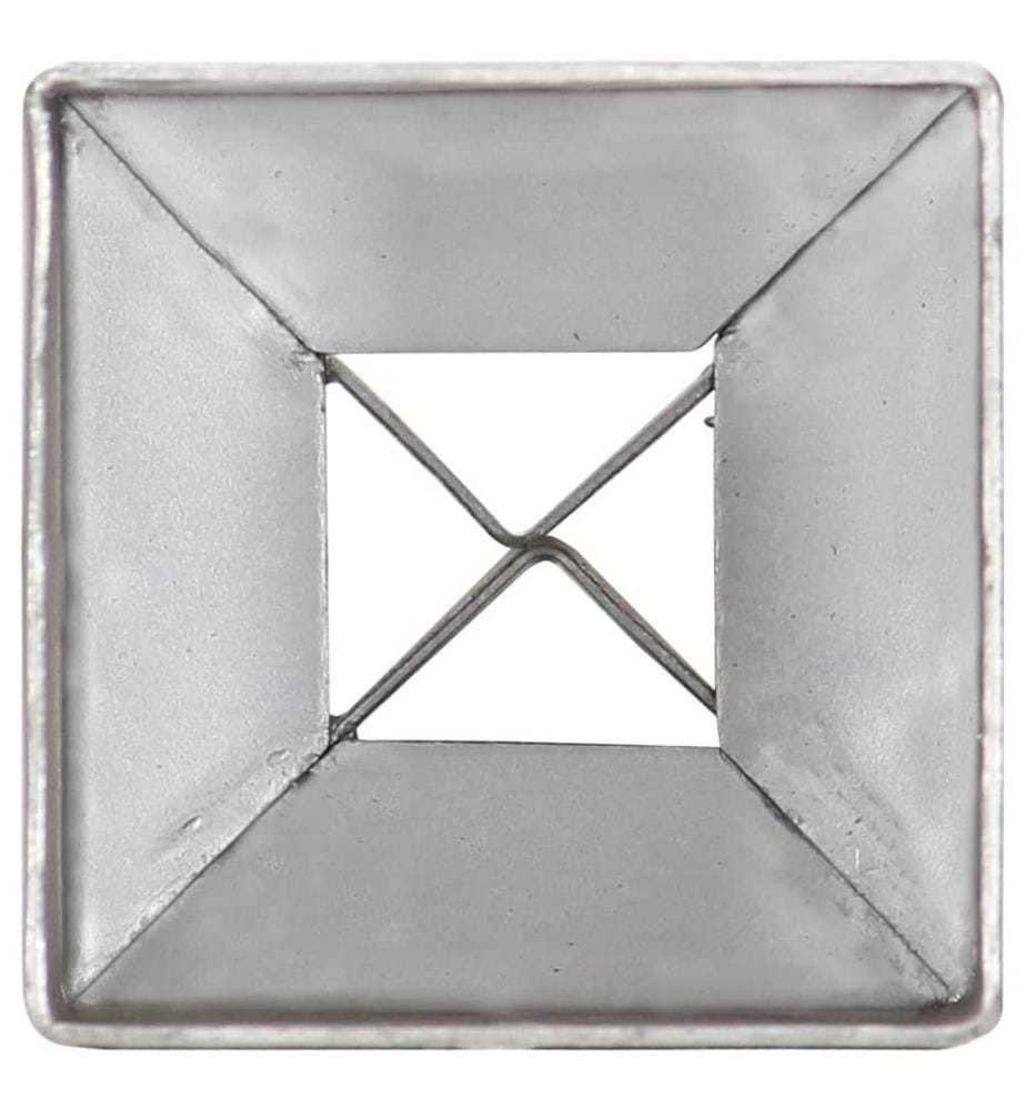 Erdspiesse 6 Stk. Silbern 7 x 7 x 75 cm Verzinkter Stahl