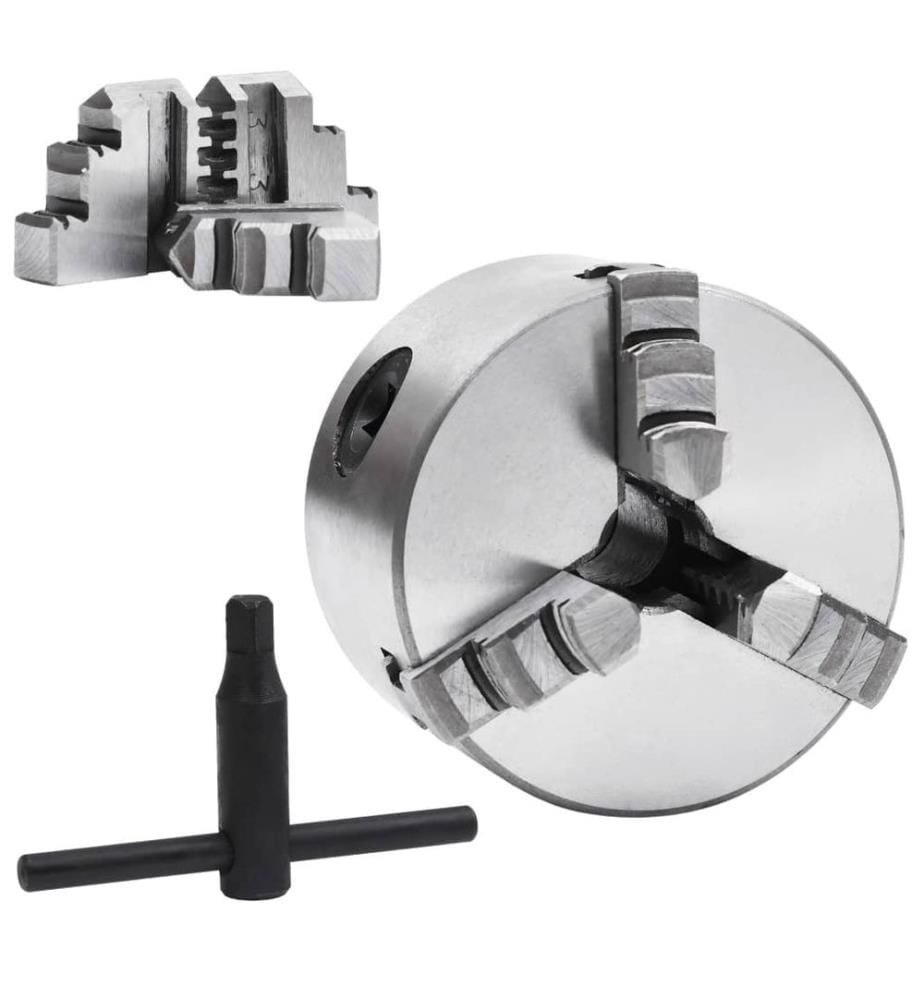 Mandrin de tour auto-centrant à 3 mâchoires 80 mm Acier