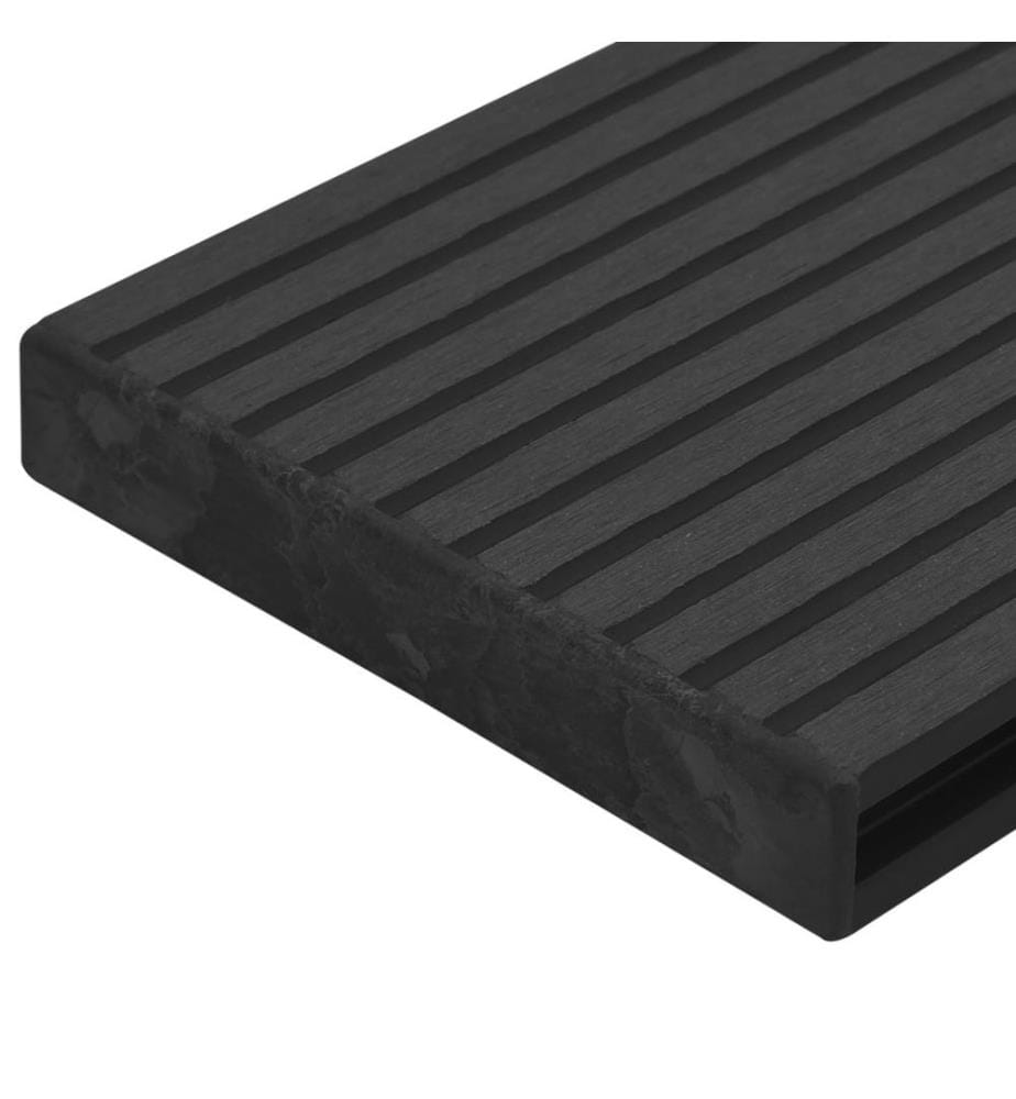 Endkappen für Terrassendielen 10 Stk. Schwarz Kunststoff