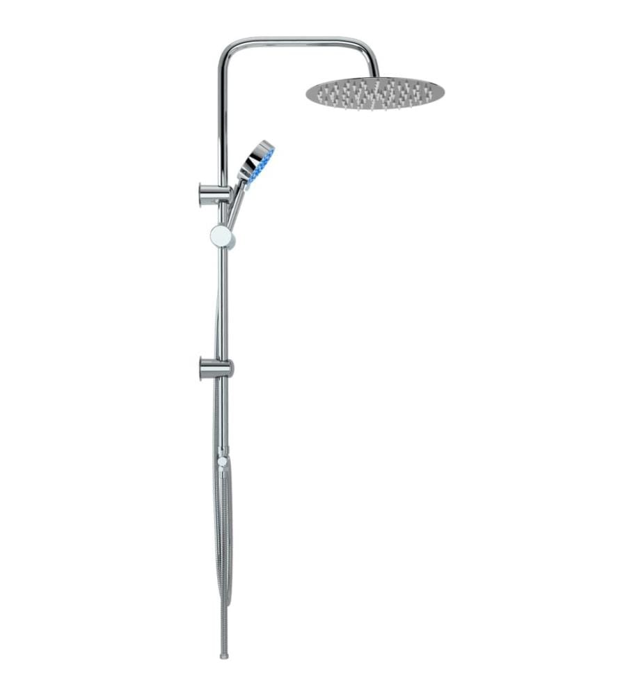 Ensemble de douche à deux têtes avec douchette Acier inoxydable