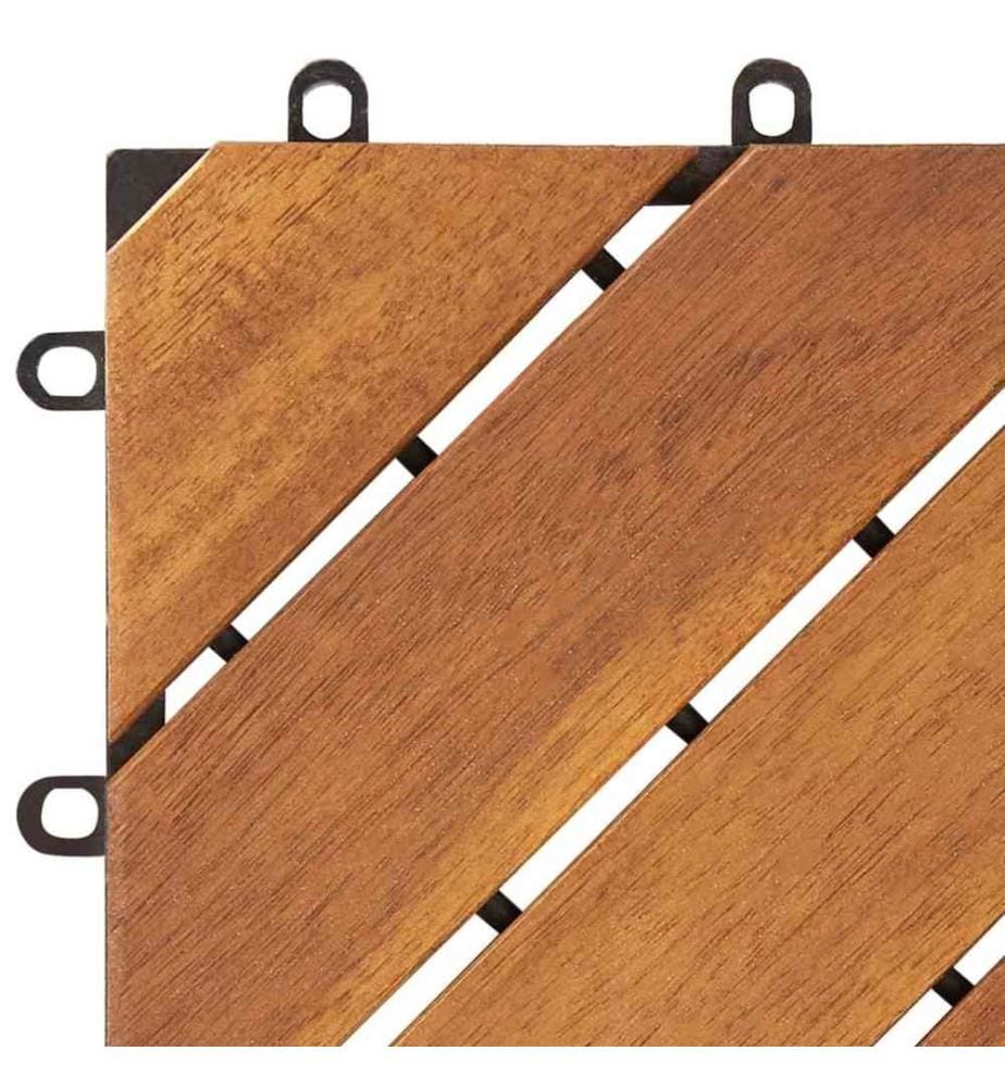 Terrassenfliesen 10 Stk. 30x30 cm Massivholz Akazie