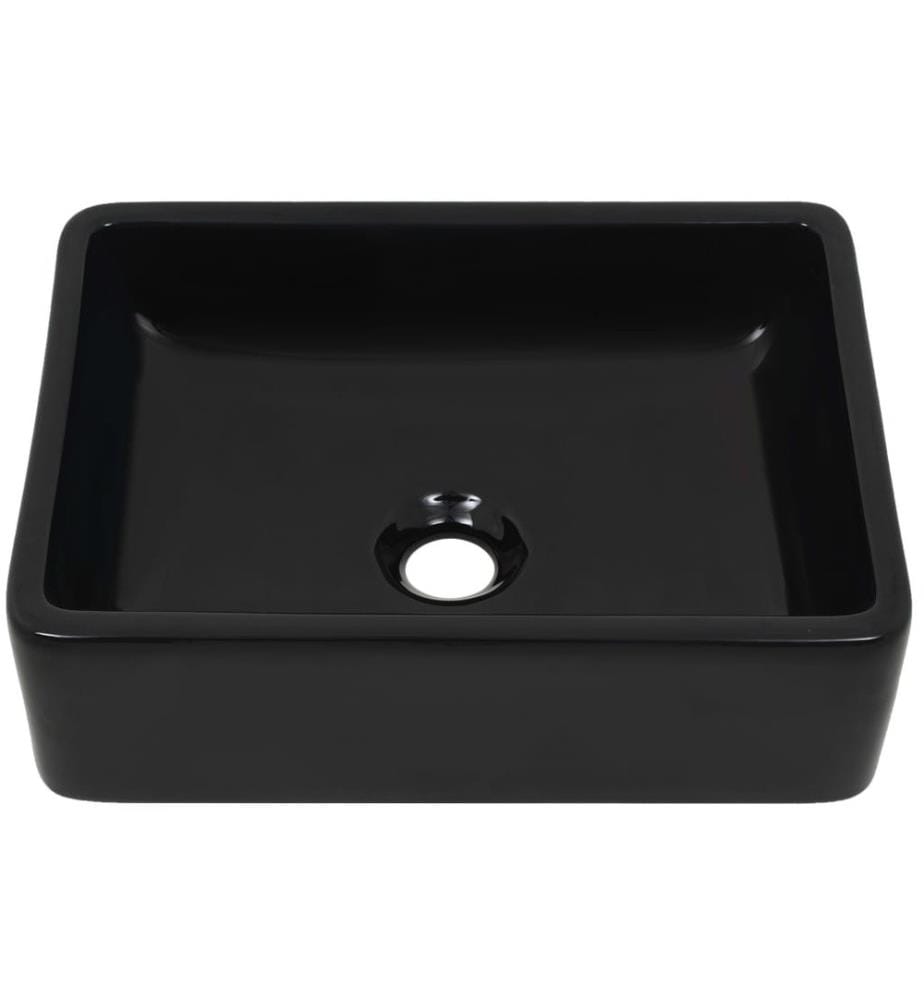 Lavabo Céramique Rectangulaire Noir 41 x 30 x 12 cm