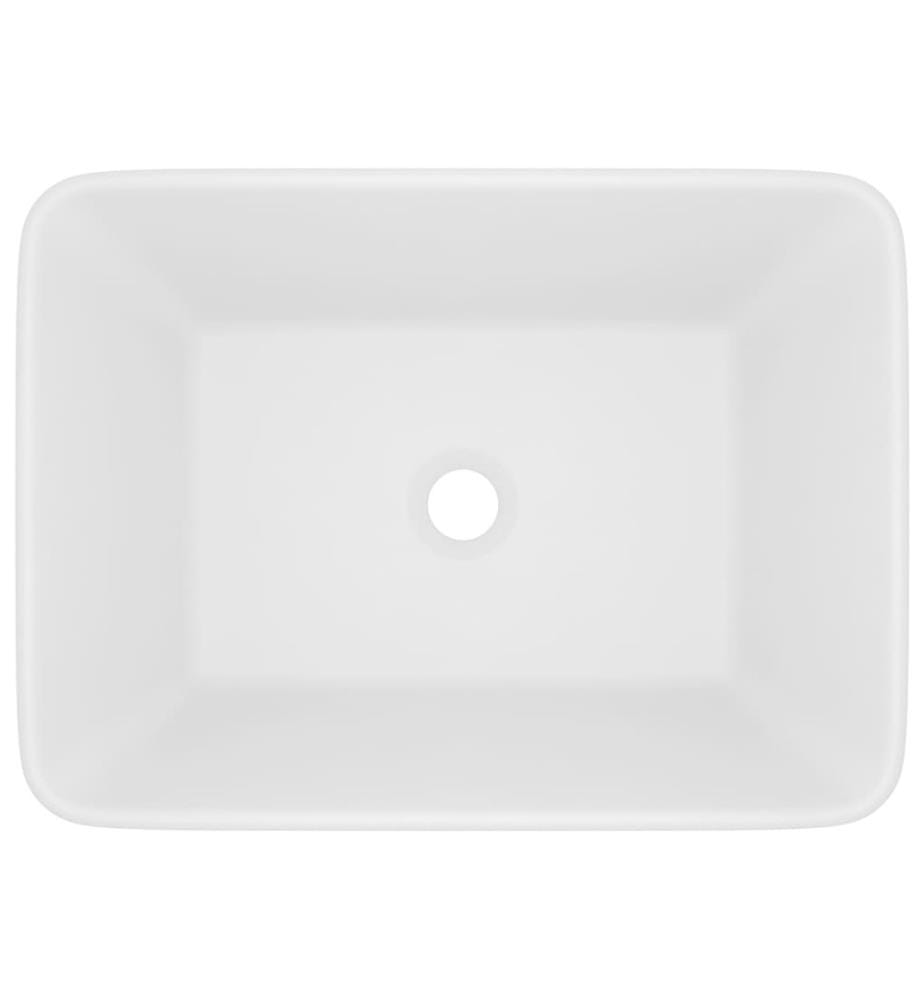 Lavabo de luxe Blanc mat 41x30x12 cm Céramique
