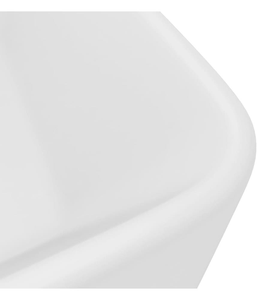 Lavabo de luxe Blanc mat 41x30x12 cm Céramique