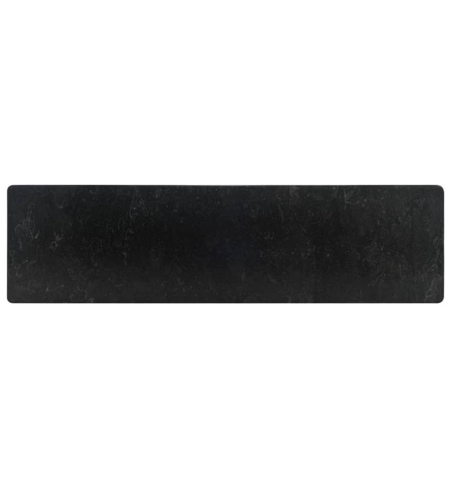 Lavabo 45x30x12 cm marbre noir brillant