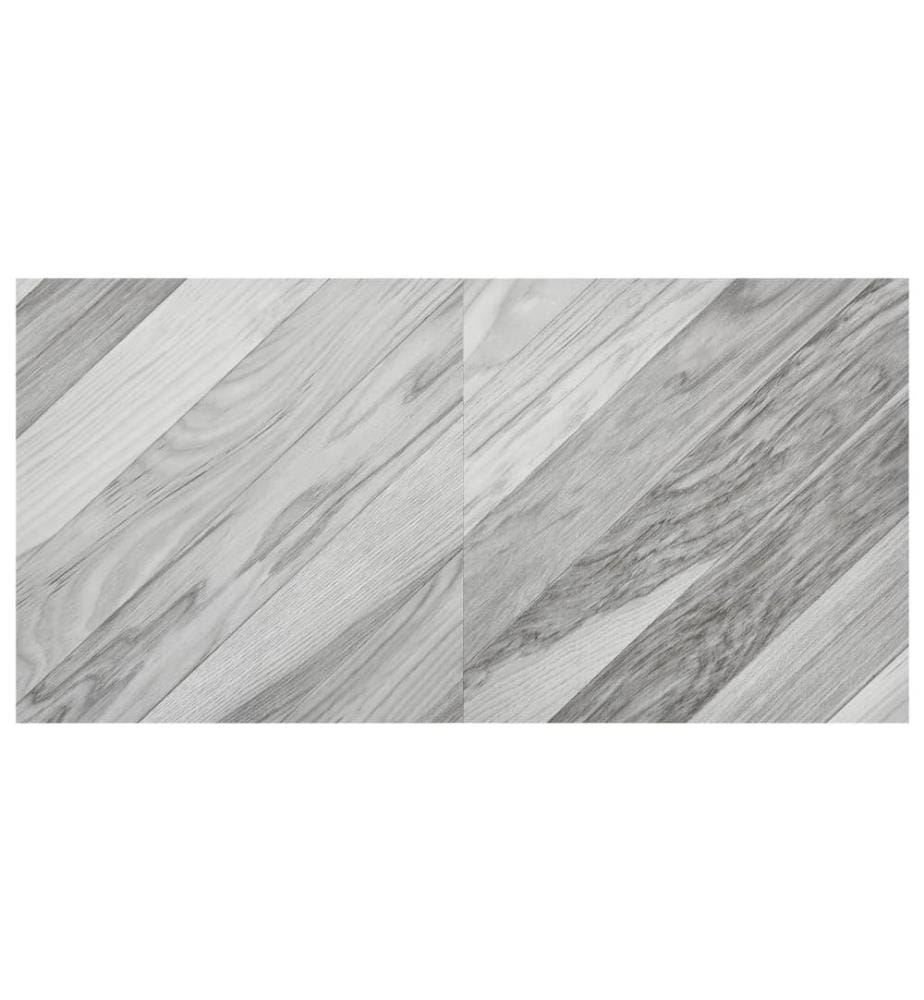 PVC-Fliesen Selbstklebend 20 Stk. 1,86 m² Grau Gestreift