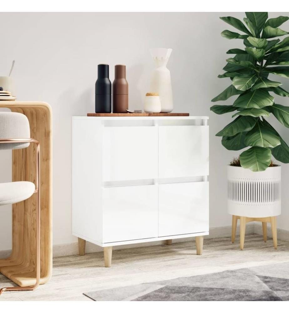 Sideboard Hochglanz-Weiss 60x35x70 cm Holzwerkstoff