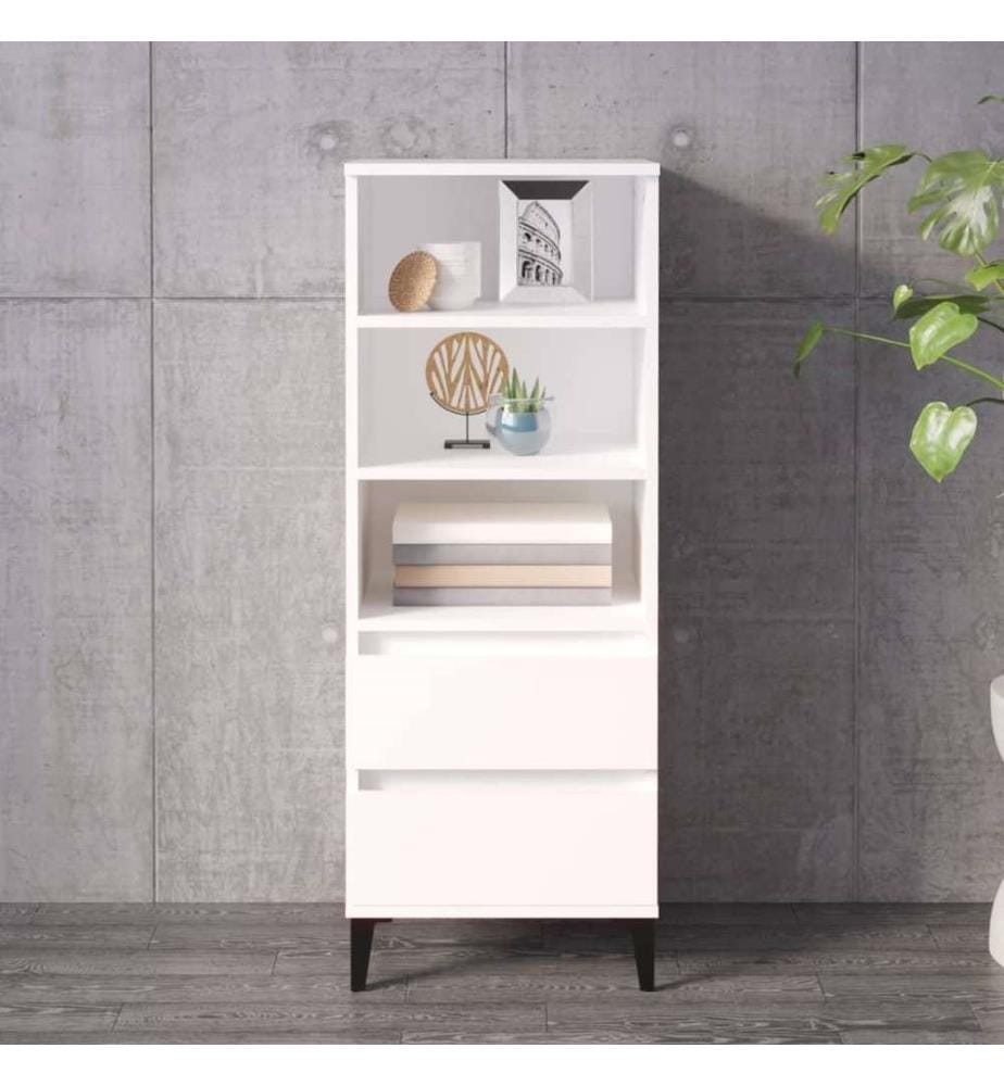 Highboard Weiss 40x36x110 cm Holzwerkstoff