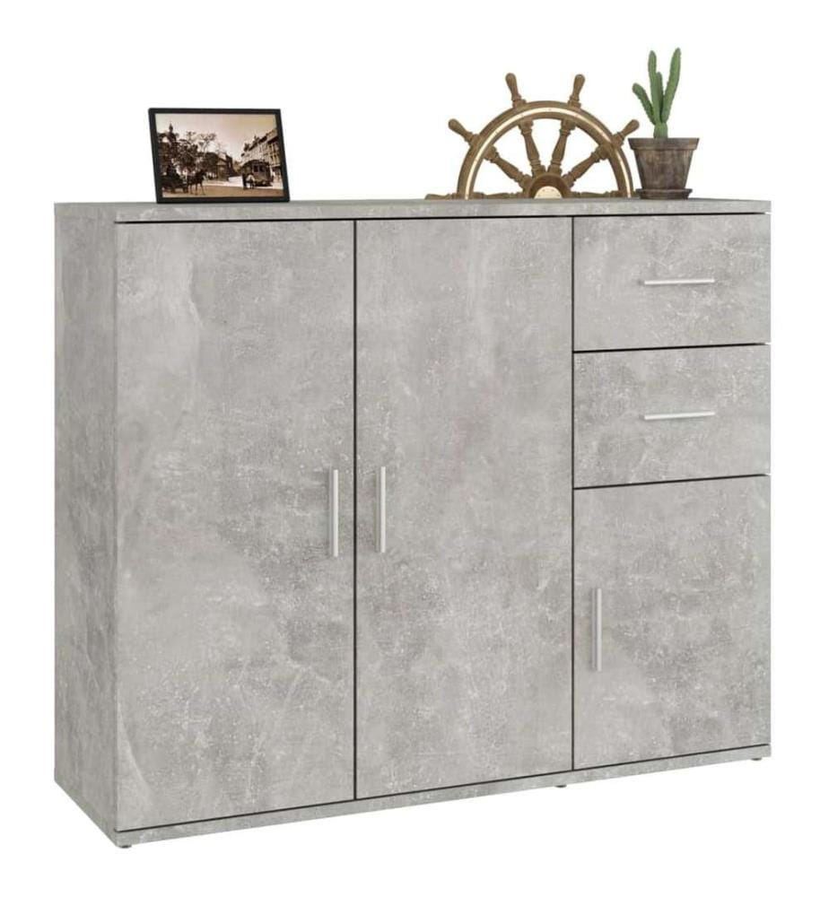 Sideboard Betongrau 91x29,5x75cm Holzwerkstoff