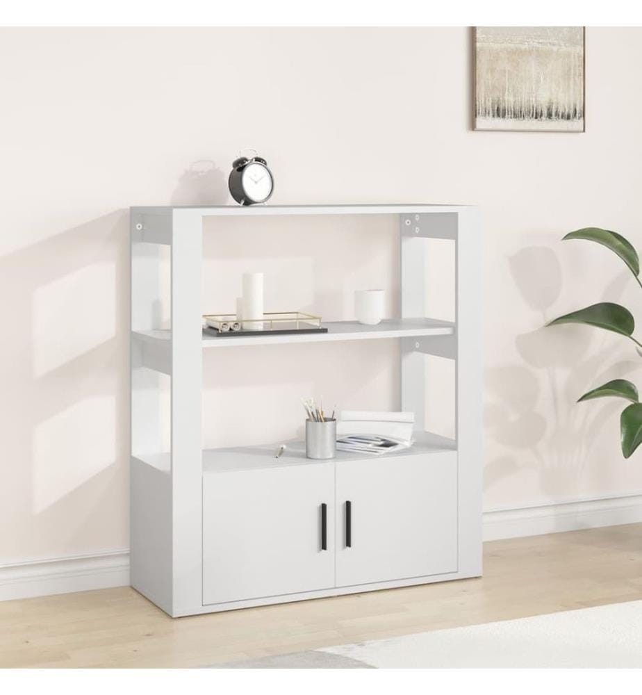 Sideboard Weiss 80x30x90 cm Holzwerkstoff
