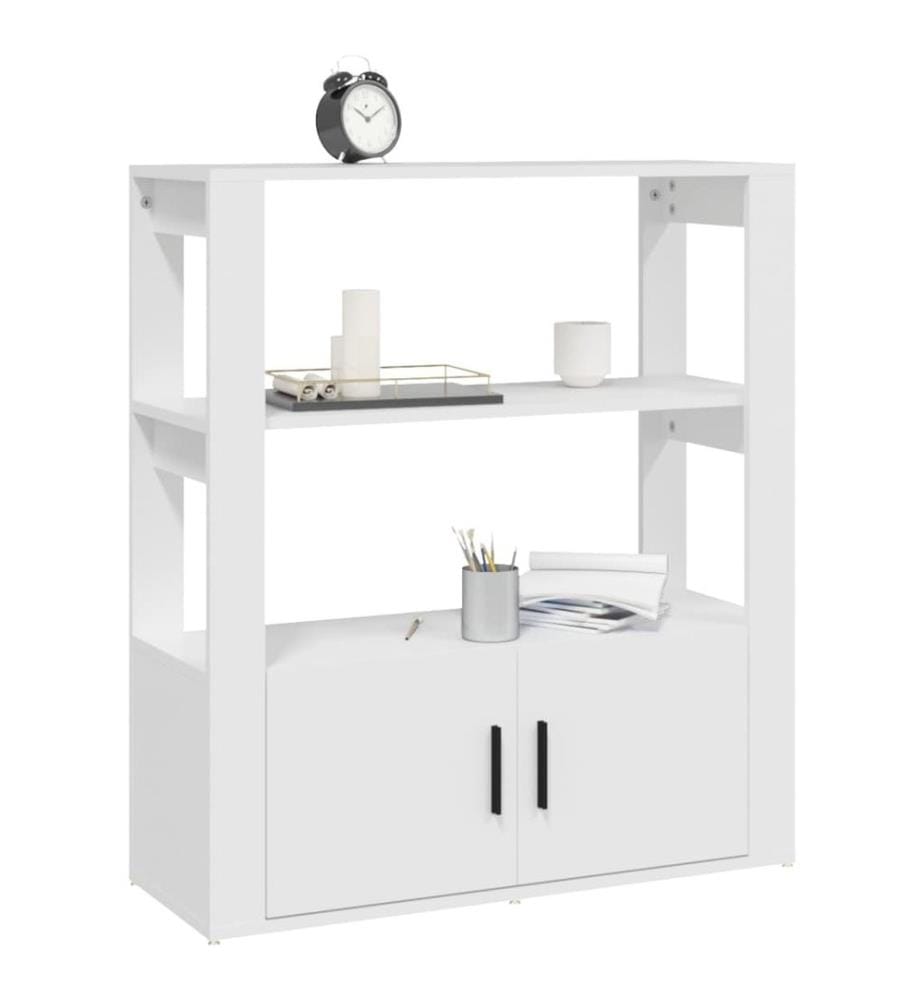 Sideboard Weiss 80x30x90 cm Holzwerkstoff