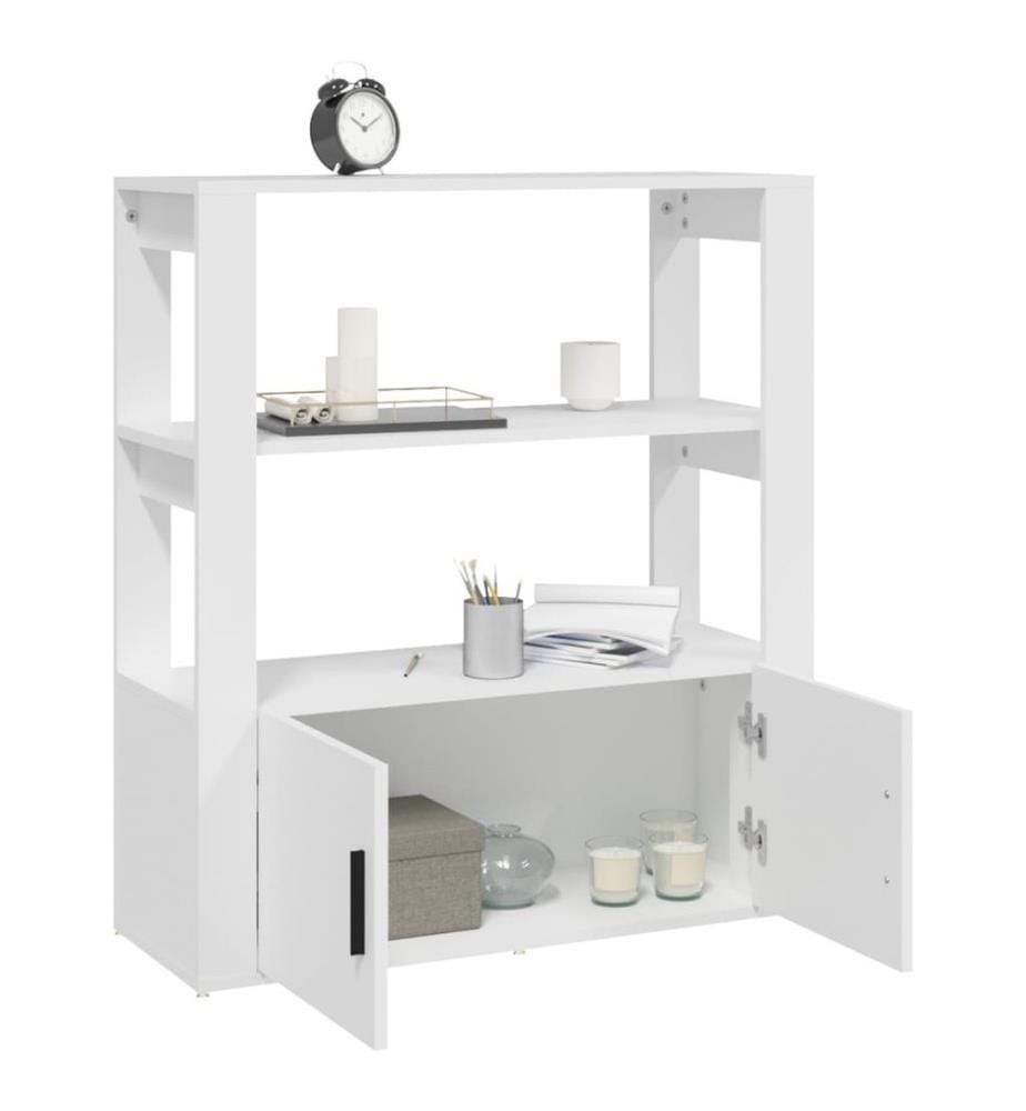 Sideboard Weiss 80x30x90 cm Holzwerkstoff