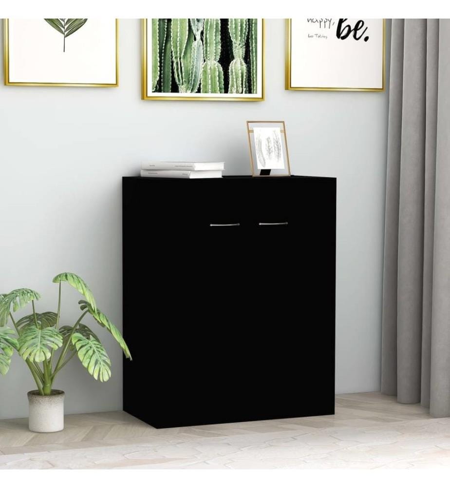 Sideboard Schwarz 60x30x75 cm Holzwerkstoff