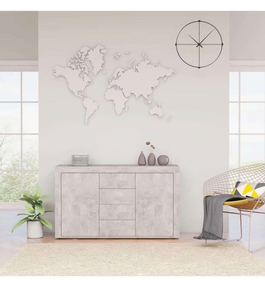 Sideboard Betongrau 120x36x69 cm Holzwerkstoff