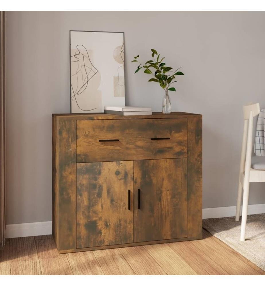 Sideboard Räuchereiche 80x33x70 cm Holzwerkstoff