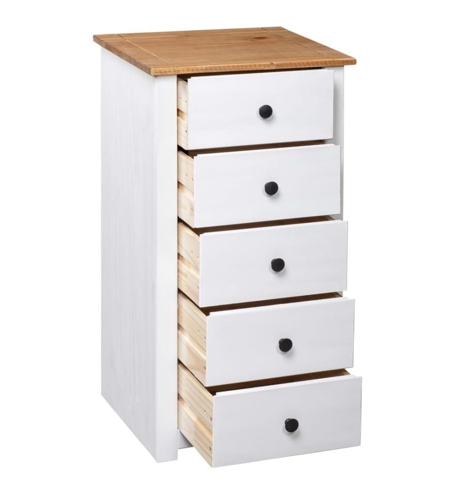 Sideboard Weiss 46x40x89 cm Kiefernholz Panama