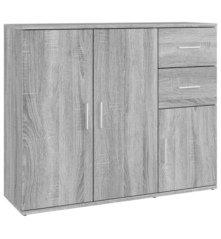 Buffet Sonoma gris 91x29,5x75 cm Bois d'ingénierie
