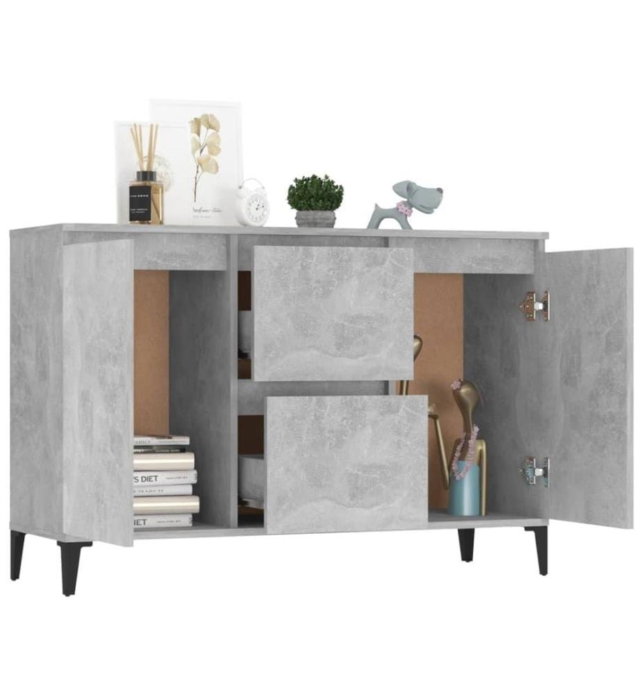 Sideboard Betongrau 104x35x70 cm Holzwerkstoff