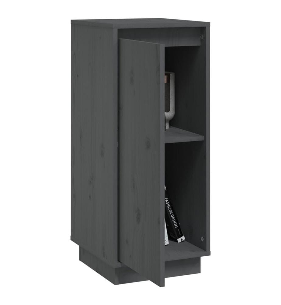 Sideboards 2 Stk. Grau 31,5x34x75 cm Massivholz Kiefer