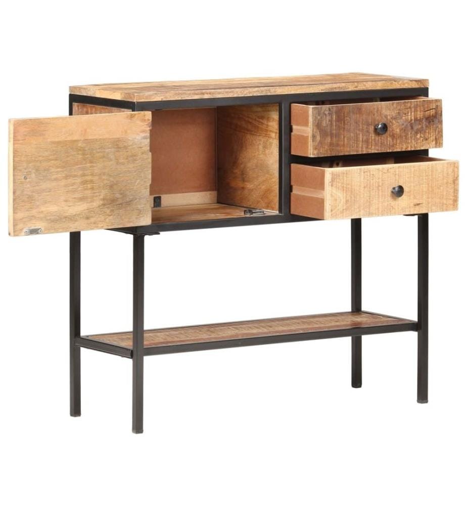 Buffet 85x30x80 cm Bois de manguier brut
