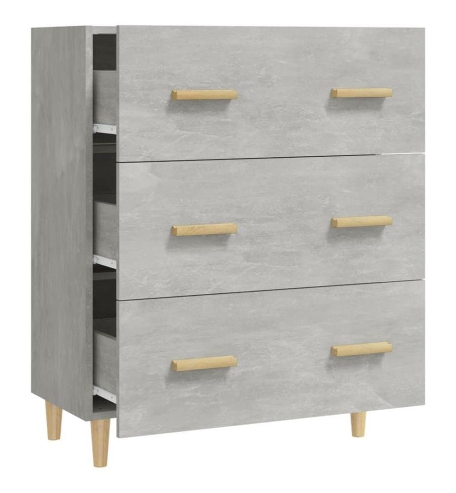Sideboard Betongrau 70x34x90 cm Holzwerkstoff
