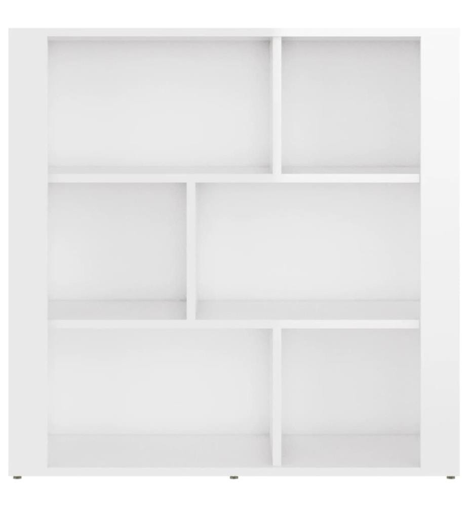 Buffet Blanc brillant 80x30x80 cm Bois d'ingénierie