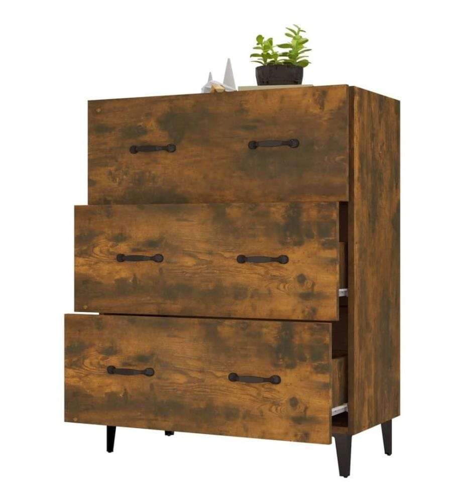 Sideboard Räuchereiche 69,5x34x90 cm Holzwerkstoff