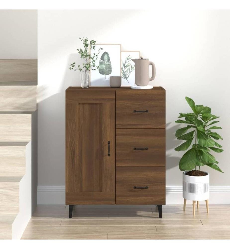 Sideboard Braun Eichen-Optik 69,5x34x90 cm Holzwerkstoff