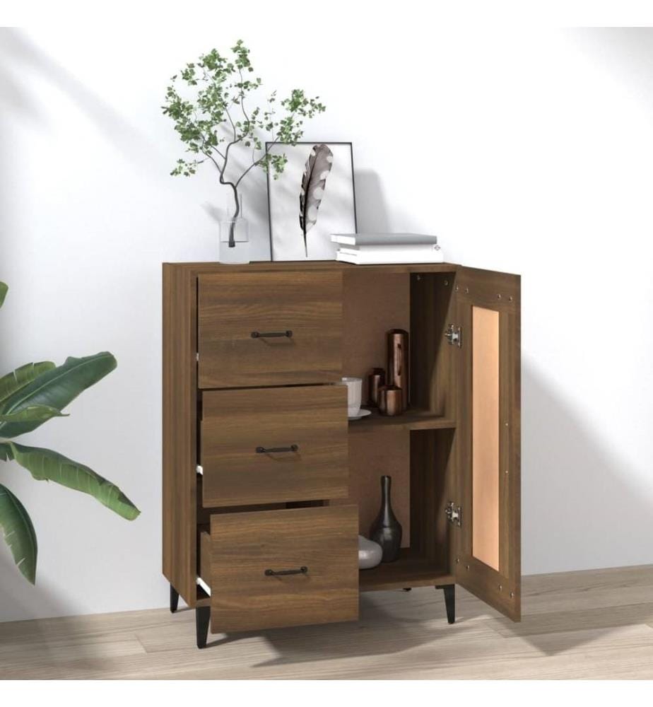 Sideboard Braun Eichen-Optik 69,5x34x90 cm Holzwerkstoff