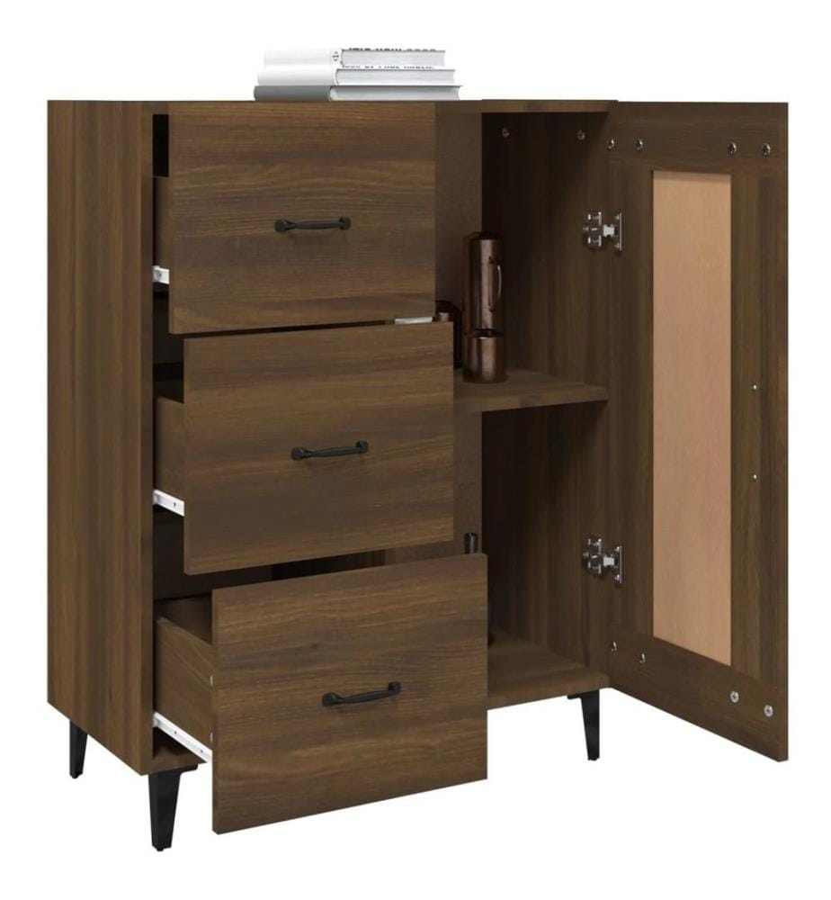 Sideboard Braun Eichen-Optik 69,5x34x90 cm Holzwerkstoff