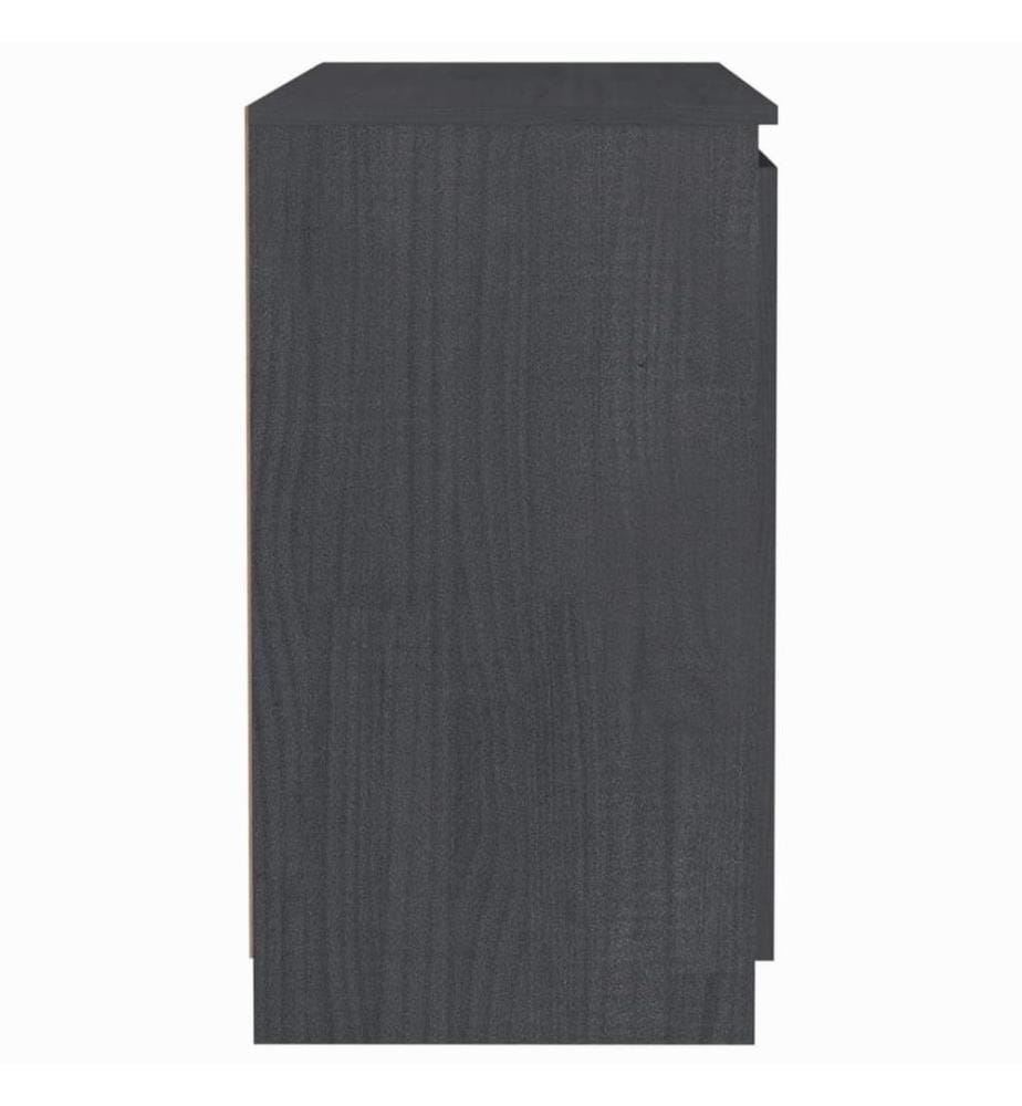 Armoire latérale Gris 60x36x65 cm Bois de pin massif