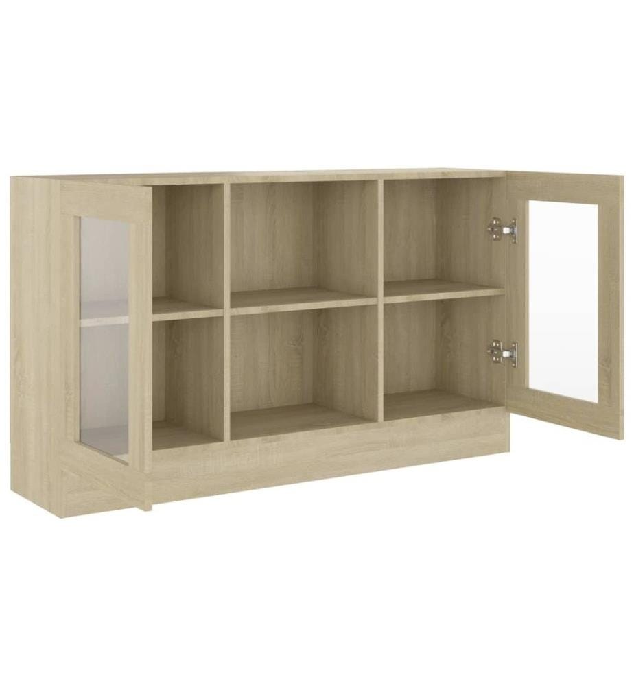 Armoire à vitrine Chêne sonoma 120x30,5x70 cm Aggloméré