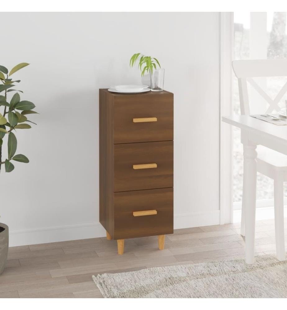 Sideboard Braun Eichen-Optik 34,5x34x90 cm Holzwerkstoff
