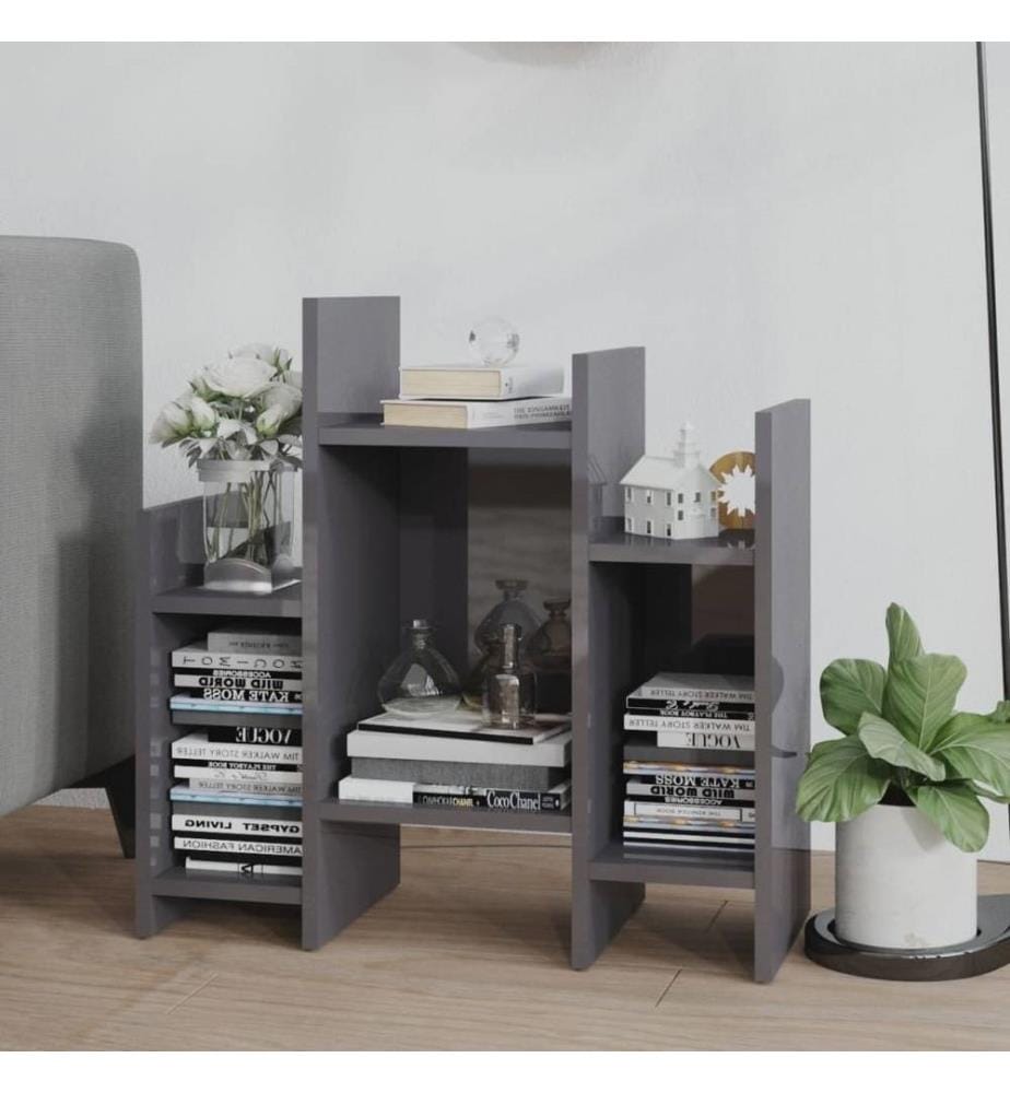 Regalschrank Hochglanz-Grau 60x26x60 cm Holzwerkstoff