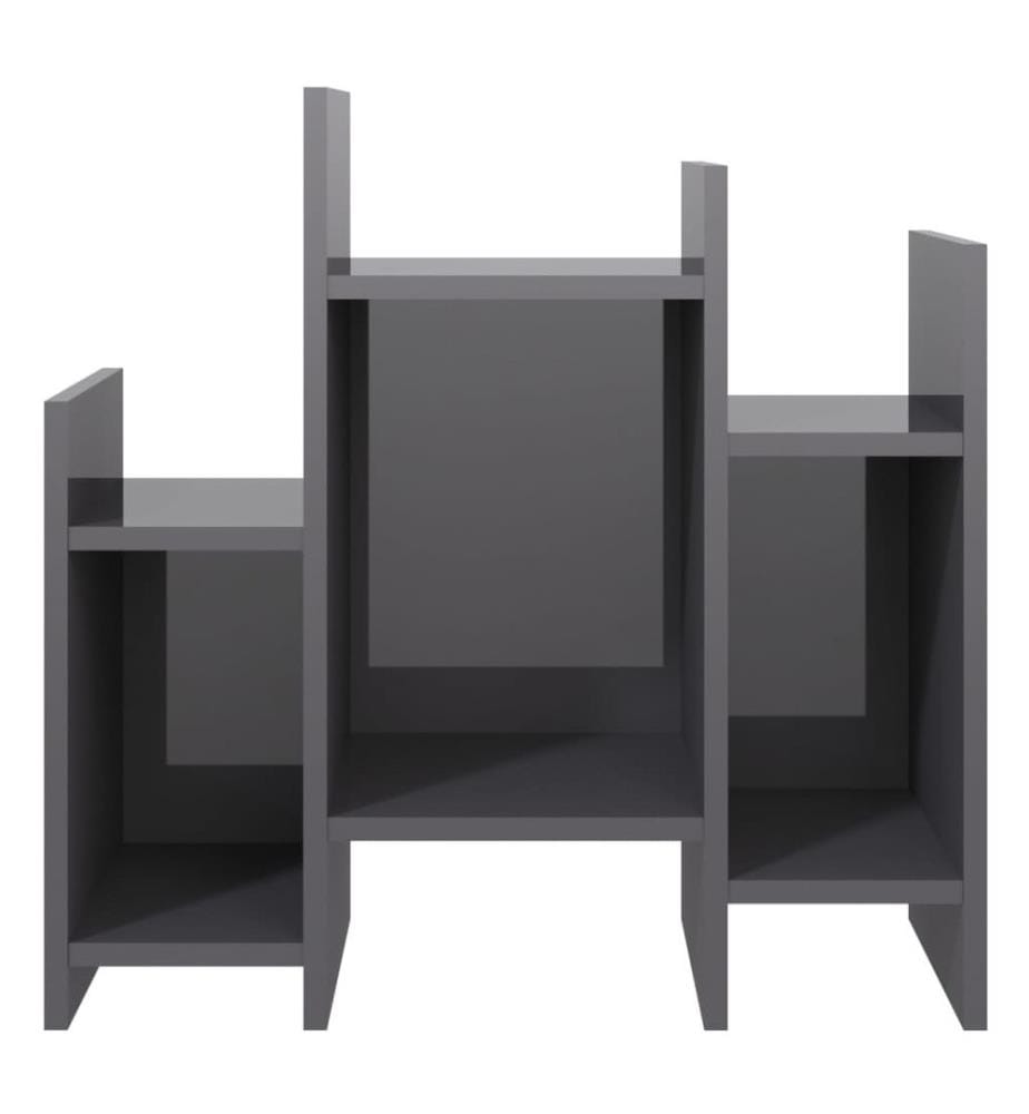 Regalschrank Hochglanz-Grau 60x26x60 cm Holzwerkstoff