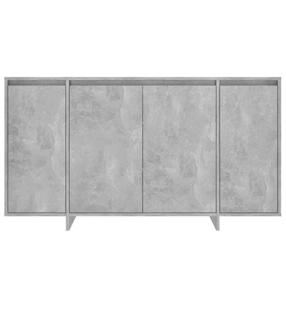 Sideboard Betongrau 135x41x75 cm Holzwerkstoff